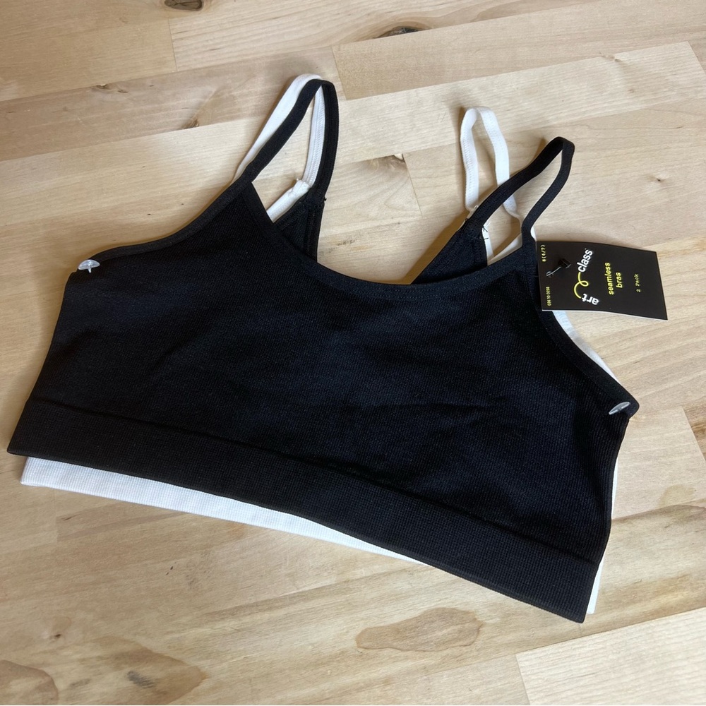 Art Class Girls’ 2 Pack All Seamless Bras -Small 6/7
